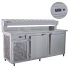 Refrigerador Balcão Condimentador De Serviço RF-041 De Laticínios Pizzaria Inox Frilux