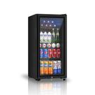 Refrigerador de bebidas Saeoola 3,2 pés cúbicos com porta de vidro dupla