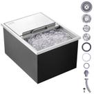 Refrigerador de gelo VEVOR Drop-in 40,9 qt em aço inoxidável 55,23L