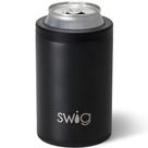 Refrigerador de latas Swig Life Standard 12 onças isolado preto Refrigerador de latas Swig Life Standard 12 onças isolado preto