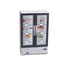 Refrigerador de porta dupla para móveis de casa de bonecas em miniatura 1/12