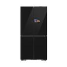 Refrigerador samsung 658l bespoke french door em aço inox preto 127v rm90f66c1caz