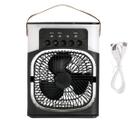 Refrigerador Ventilador Climatizador Umidificador Bivolt LEDs 3 Velocidades Silencioso Portátil Água Gelo Mesa Escritório Home Office Calor Verão