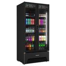 Refrigerador Vitrine Metalfrio 752 Litros VB70AH Porta de Vidro, Frost Free, Preto