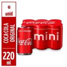 Refrigerante Coca Cola Sem Açúcar Pack 6 Un 220ml Refrigerante Coca Cola Sem Açúcar Pack 6 Un 220ml