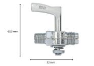 Reg zamak semi ind baixa pressao r.1/4 bspt(e) x 1/8 bsp(i) x 3/8 sae