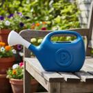 Regador Plástico Azul 5,5 L Bico Chuveiro Planta Jardim Vaso