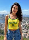 Regata bandeira do Brasil ribana feminina babytee
