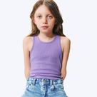 Regata Básica Em Ribana Canelada Roxa Infantil Menina Hering Kids 5118Xaben Lilas