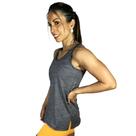 Regata basica fitness academia cinza melange