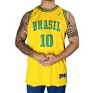 Regata Basquete M10 Classic Brasil 10 Hex-Dry Amarelo Ouro Cor:AmareloTamanho:M