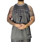 Regata Basquete M10 Plus Size Brooklyn 7 Cinza Aero Dry