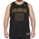 Regata Basquete M10 Plus Size Los Angeles 23 Alt2 Preto Cor:PretoTamanho:G1