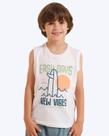Regata Branca Infantil Masculina Banana Danger 54134 Regata Branca Infantil Masculina Banana Danger 54134