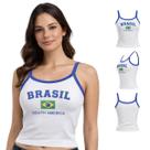 Regata Brasil Feminina Estilosa Para Copa Do Mundo