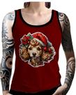 Regata Camiseta Tshirt Natal Festa Cachorro Poodle Cão Neve