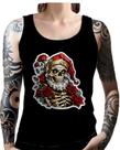 Regata Camiseta Tshirt Natal Festa Papai Noel Caveira Dark 4 Regata Camiseta Tshirt Natal Festa Papai Noel Caveira Dark 4