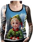 Regata Camiseta TShirt Natal Festas Be.be Elfo Duende Noel 2