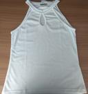 Regata canelada gota decote, tam.m branco Regata canelada gota decote, tam.m branco