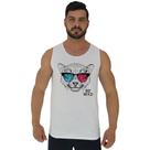 Regata Clássica Masculina MXD Conceito Felino Visão 3D Óculos Regata Clássica Masculina MXD Conceito Felino Visão 3D Óculos