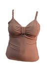Regata com bojo embutido compressão plus size alça trabalhada de trança plus size