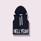 Regata com capuz HELL YEAH! Regata com capuz HELL YEAH!