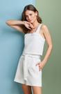 Regata Cropped Alça Larga Off White