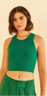 Regata cropped rib verde