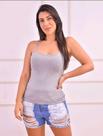 Regata de alcinha feminina blusinha básica lisa Blusa de alça Regata de alcinha feminina blusinha básica lisa Blusa de alça