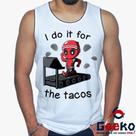 Regata Deadpool 100% Algodão I Do It For The Tacos Geeko