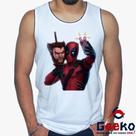 Regata Deadpool e Wolverine 100% Algodão Geeko Regata Deadpool e Wolverine 100% Algodão Geeko