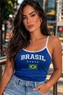 Regata Feminina Alcinha Brasil Blusinha Copa do Mundo Estilosa