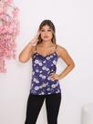 Regata Feminina Alcinha Crepe Estampada com Alça Regulável Casual Regata Feminina Alcinha Crepe Estampada com Alça Regulável Casual