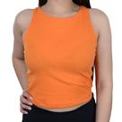 Regata Feminina BabiCat Cropped Laranja Cenoura - B2601