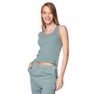 Regata Feminina Biamar Tricot Decote Quadrado Verde