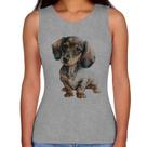 Regata Feminina Cachorro Dachshund - Foca na Moda Regata Feminina Cachorro Dachshund - Foca na Moda