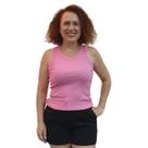 Regata Feminina Canelada Costa Nadador Estilosa Trabalho