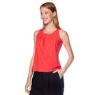 Regata Feminina Cativa com Pregas Vermelho