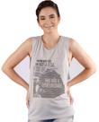 Regata Feminina Cavada Cinza - Estampa Cão ANIMI