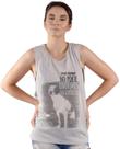 Regata Feminina Cavada Cinza - Estampa Cão ANIMI