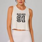 Regata Feminina Cropped Estampa Salmo 91 Estilo Streetwear Skatista Modinha Cristã Treino Academia