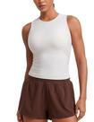 Regata Feminina CRZ YOGA Cloudweight com Franzido Branca XL
