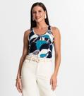 Regata Feminina Estampada Rovitex Azul