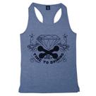 Regata feminina fitness Goz Spirit model Time To Shining Cinza mescla