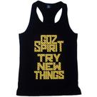 Regata feminina fitness Goz Spirit model Try New Things Preta