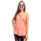 Regata Feminina Gola Larga Proteção UV50+ Barra Arredondada Camiseta Regata Feminina Academia Fitness
