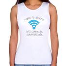 Regata Feminina Home Is Where Wifi Connects Automatically - Foca na Moda Regata Feminina Home Is Where Wifi Connects Automatically - Foca na Moda
