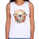 Regata Feminina Libélula, Lua e Flores - Foca na Moda Regata Feminina Libélula, Lua e Flores - Foca na Moda