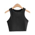 Regata Feminina Slim Fit - Decote em O, Sem Mangas, 6 Cores