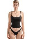 Regata Feminina SUUKSESS Sexy com Decote Quadrado Preta Regata Feminina SUUKSESS Sexy com Decote Quadrado Preta